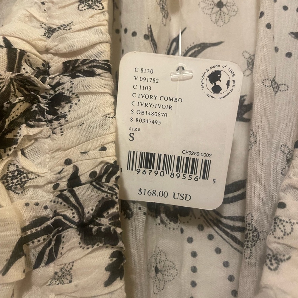 Free People Golden Hour Maxi Dress Color: Ivory Combo Small NWT - Picture 4 of 5